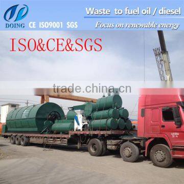 Hot sell in Romania! waste tires to oil machine