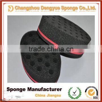 Super hot curl sponge brush/Double Sided Hair Twist Sponges With Holes