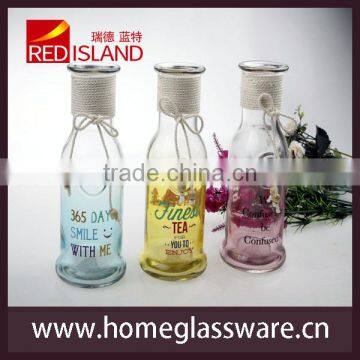 New Design Large Storage Decoration Glass Bottle With String photo-6