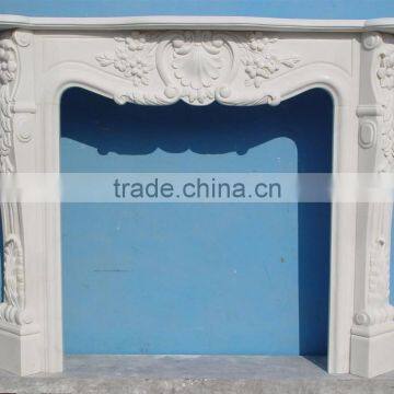 Customized Size Hand Carved Marble Fireplace photo-2