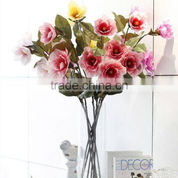 Home& Wedding Real Touch Rubber Magnolia Decorative Artificial Table Flowers photo-2