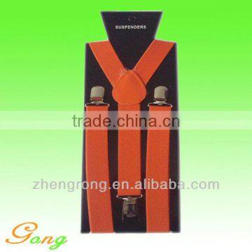 Lady's cheap elastic new fashion design orange suspenders