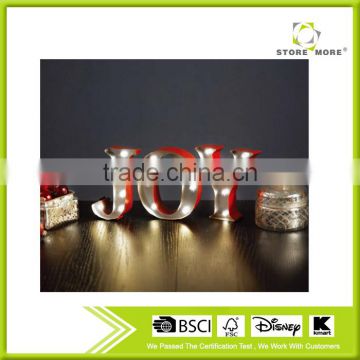 Whole Sale Carnival "JOY" Shaped Metal LED Light for Decoration