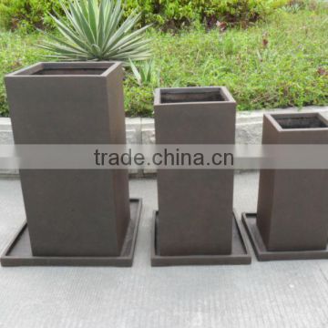 2013 Big Garden Planters Flower Pots Plant Pots Container with Tray QL-13001 3pcs/set