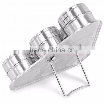 High Quality Useful Spice Stainless Steel Magnetic Cruet Condiments Spice Rack photo-4