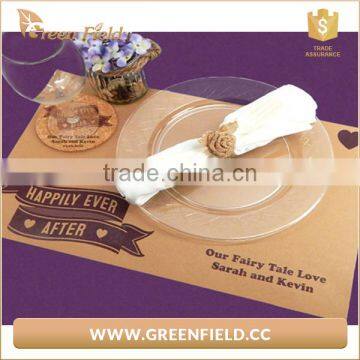Green Field Leather Like Double Washable Kraft Paper Placemat