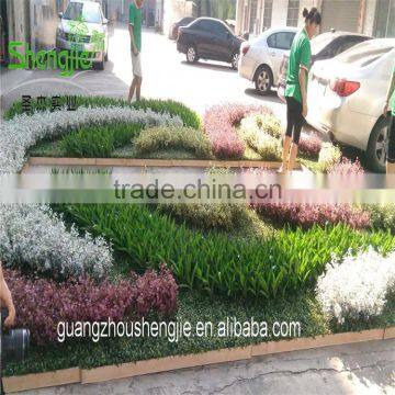SJLJ013601 High Quality Artificial Green Wall Indoor Outdoor Decorative Artificial Grass Wall photo-6