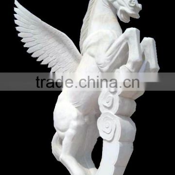 Hand carving white marble animal horse sculpture