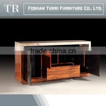 Modern Marble Top and MDF Sideboard Buffet for Home Furniture photo-2