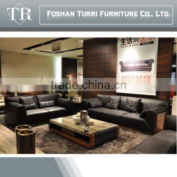 High Quality Luxury Furniture Top Grain Leather Sectional Sofa Set photo-2