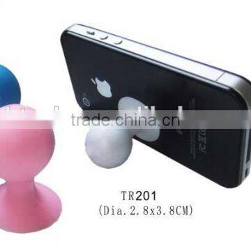 Different colors cute design silicone mobile phone suction stand holder