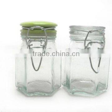 Candy Storage Glass Jar With Ceramic Lid 250ml photo-4