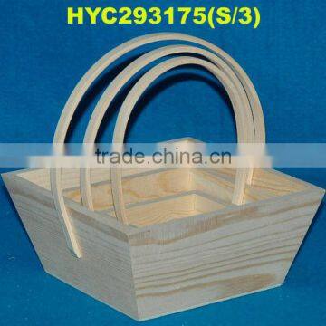 pine wood basket