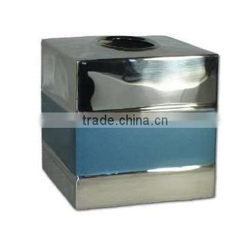 metal material shiny coloured tissue box