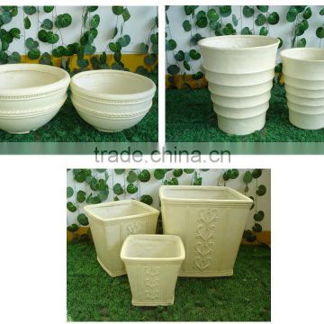 New Style Polystone Planters, Light Cement Pottery, GRC, Garden Decoration Products