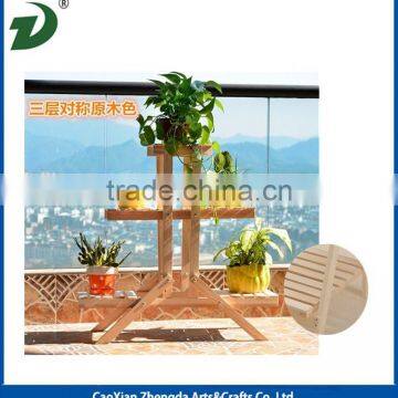 Antique Garden Decorative Wood Flower Rack Flower Stand photo-3