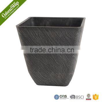 Stone Garden Planter Dark Color Plastic Flower Pots photo-2