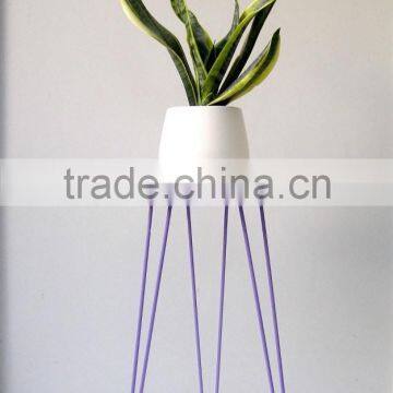 Garden Metal Wire Planter, Hairpin Planter, Blue photo-2