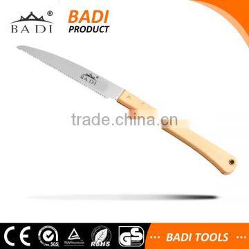 comfortable wooden handle 3 side grind folding pruning saw