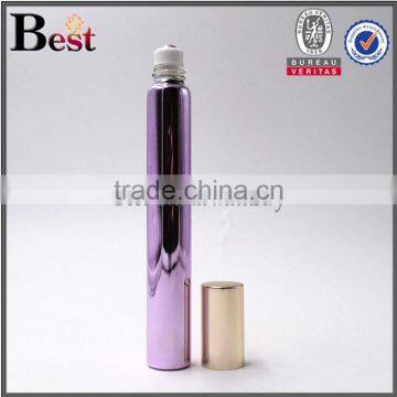 Cosmetics Hot Products Light Purple UV Tube Glass Roll Bottle Essential Oil Perfuem Roll on Bottle With Metal Ball Cost Price photo-3