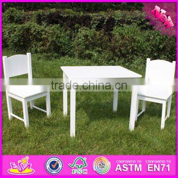 2016 New Design Home / School / Kindergarten White Kids Wooden Table and Chairs W08G145 photo-5