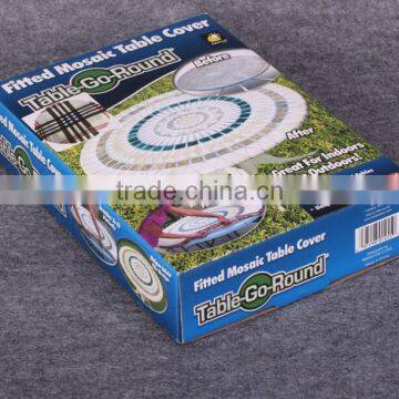 2016 Amzon Hot Selling Plastic Fitted Table Cover for Round Table photo-4