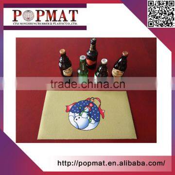 wholesale Double-sided non-woven fabric printed cheap custom bar mats