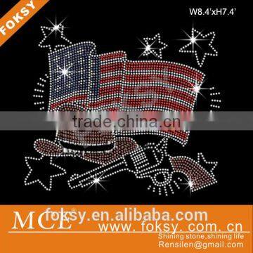 rhinestone hotfix American flag design