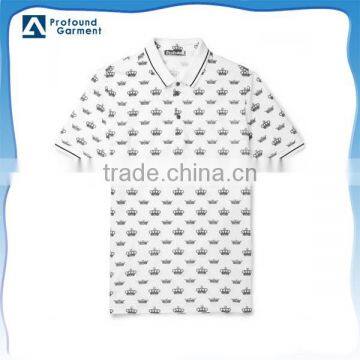 hot sale plain polo shirt design crown white mens polo shirt high quality polo shirt