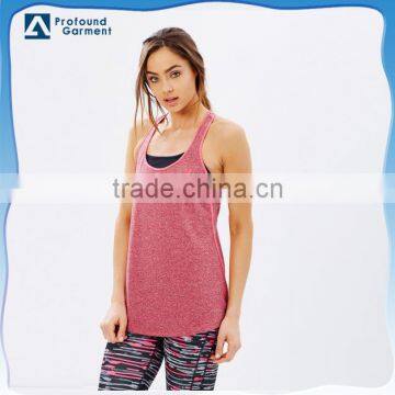 quick-dry jersey breathable mesh back panel sports running women tank top