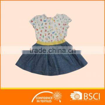 Cartoon Printed Children Wear Cotton Baby Girl Dress photo-2