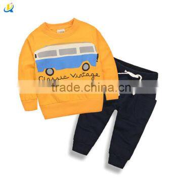 2017 spring Top children printing athletic hoodies sweatshirt suit wholesale