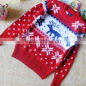 2015 cheap wholesale kids baby reindeer christmas jumpers