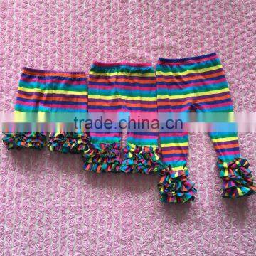 FLF-806 Wholesale Fashion Rainbow Print Baby Girl Cotton Icing Legging Capris and Shorts 2016