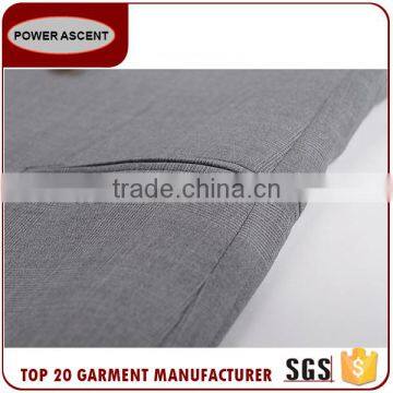 New Design Double Breast Light Grey Coat Pant Business Men Suit photo-6