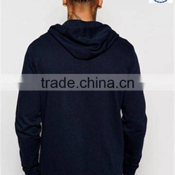 Zipper Hoodie Thin Hoodies,hoodies Custom Logo,wholesale Plain Navy Blue Hoodie photo-2