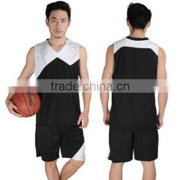 Blank basketball jersey black/white