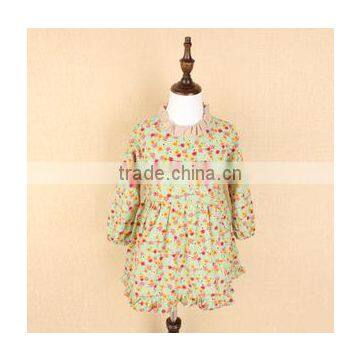 2015 Korean Style Floral Dress Fabric Retro Girls Baby Fall Kid Clothes photo-3