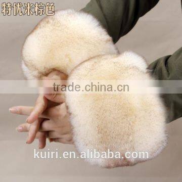Factory Supply High Quality Extra Large Faux Fur Fox Fur Cuff Oversleeps Hand Ring Wristiest Gloves photo-3