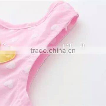 Children's Clothing Sleeveless Summer Skirt Sling Dresses Red Heart Printed Kids Model Dress photo-5