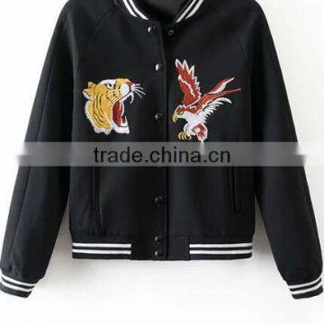 Runwaylover EY1006C Hot Sale 2016 Women Fashion Tiger Embroidery Casual Jackets photo-4