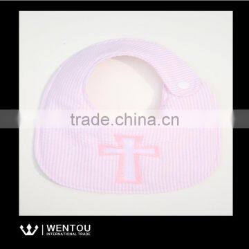 New Arrival Embroidered Seersucker Disposable Baby Bib photo-6