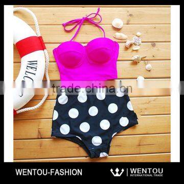 Wholesale Girls High Waist Polka Dot Bikini photo-2