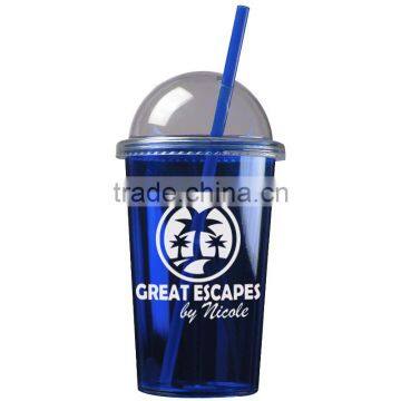 USA Made 20 oz Single Wall Acrylic Tumbler With Dome Lid And Straw - BPA/BPS-free and Comes With Your Logo photo-3