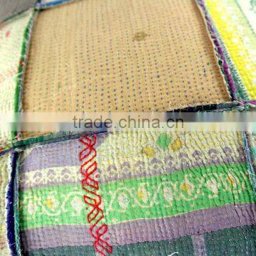 Large Kantha Cushion, Kantha Quilt Pillow, Kantha Cushion Cover, Ooak photo-2