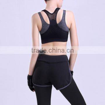 Polyester Hollow Patchwork Girs Push up the Sports Bra photo-4