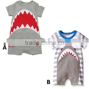 Wholesale Funny 3D Baby Rompers Shark Newborn Baby Clothes Rompers Animals Pattern photo-2