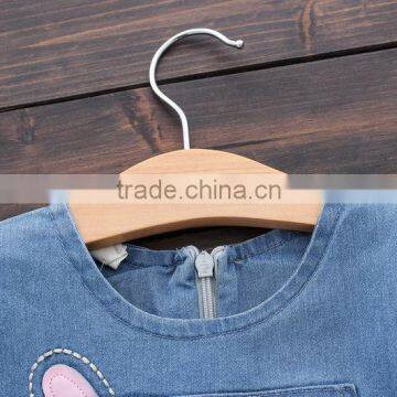 Wholesale Summer Short Sleeve Cotton Donim Baby Girl Dress Frocks photo-5