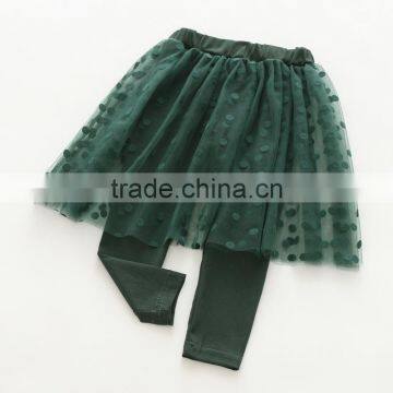 Spring Solid Color Cotton Tutu Girls Skirt Leggings photo-4