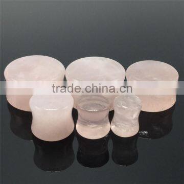 Bulk Rose Quartz High Polished Organic Stone Ear Expander Stone Ear Stretcher